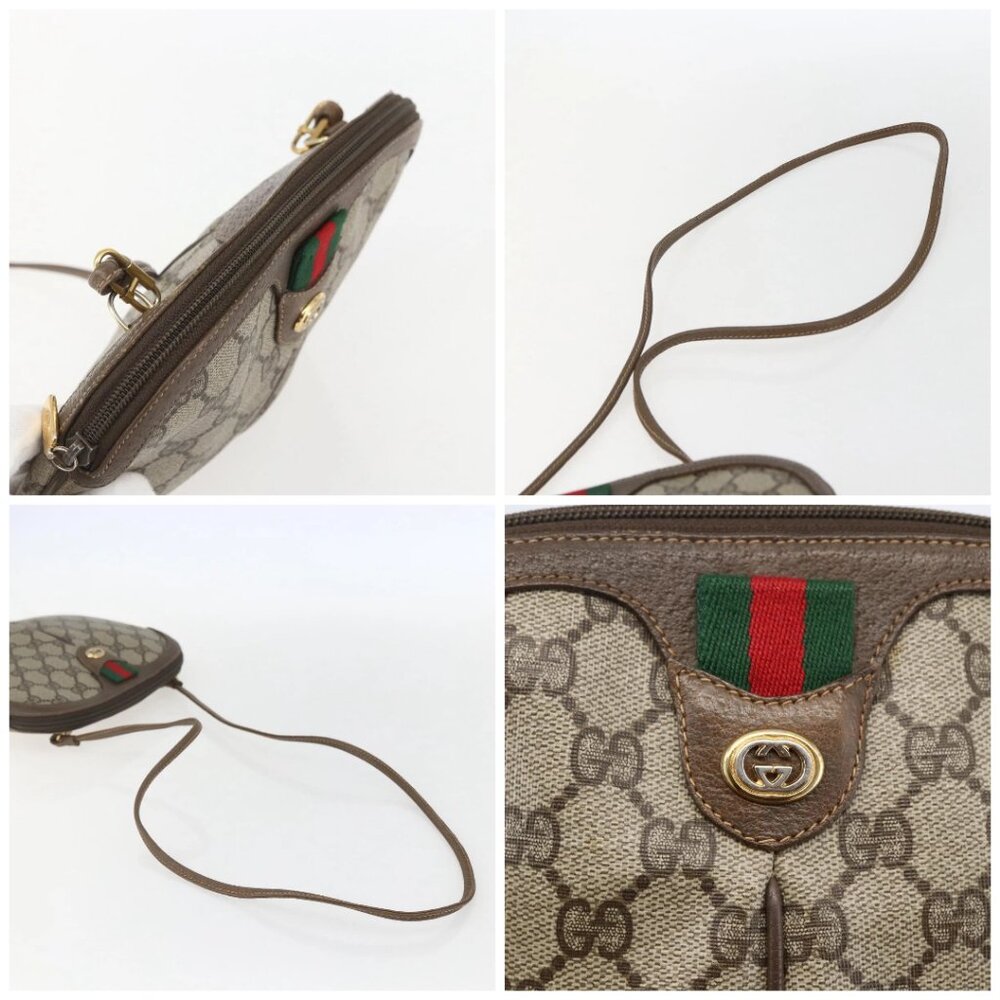 GUCCI GG Supreme Web Sherry Line Bag PVC Beige Gold 904 02 047 Auth 157639 - Picture 16 of 16